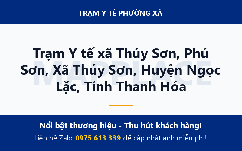 Trạm Y tế xã Thúy Sơn, Phú Sơn, Xã Thúy Sơn, Huyện Ngọc Lặc, Tỉnh Thanh Hóa