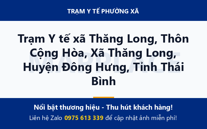 Trạm Y tế xã Thăng Long, Thôn Cộng Hòa, Xã Thăng Long, Huyện Đông Hưng, Tỉnh Thái Bình