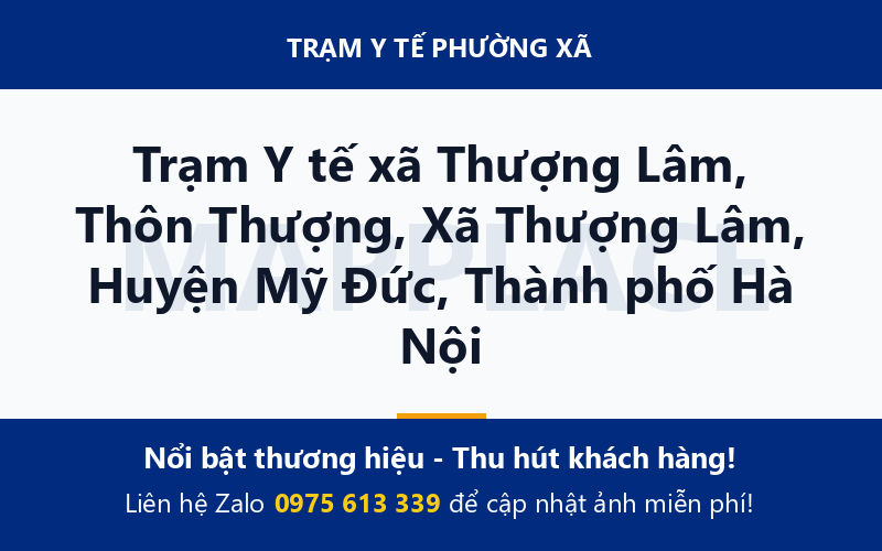 Trạm Y tế xã Thượng Lâm, Thôn Thượng, Xã Thượng Lâm, Huyện Mỹ Đức, Thành phố Hà Nội