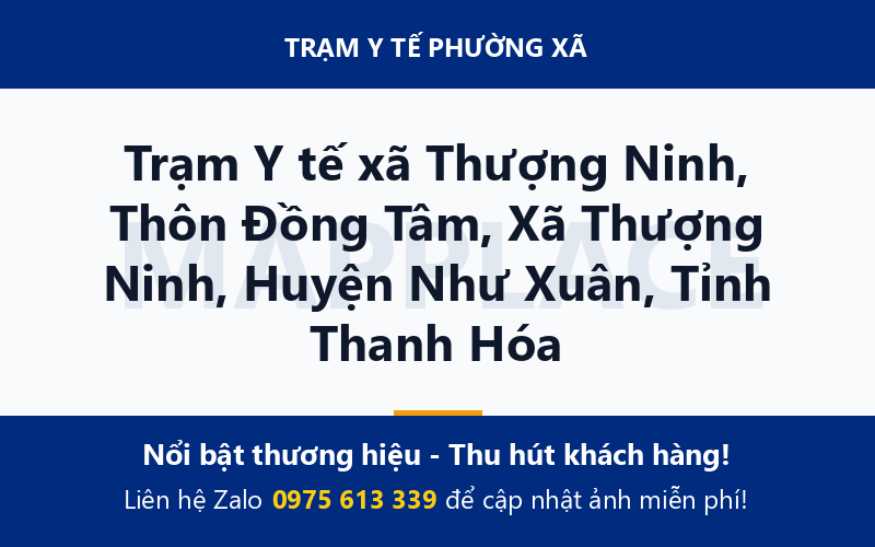 Trạm Y tế xã Thượng Ninh, Thôn Đồng Tâm, Xã Thượng Ninh, Huyện Như Xuân, Tỉnh Thanh Hóa