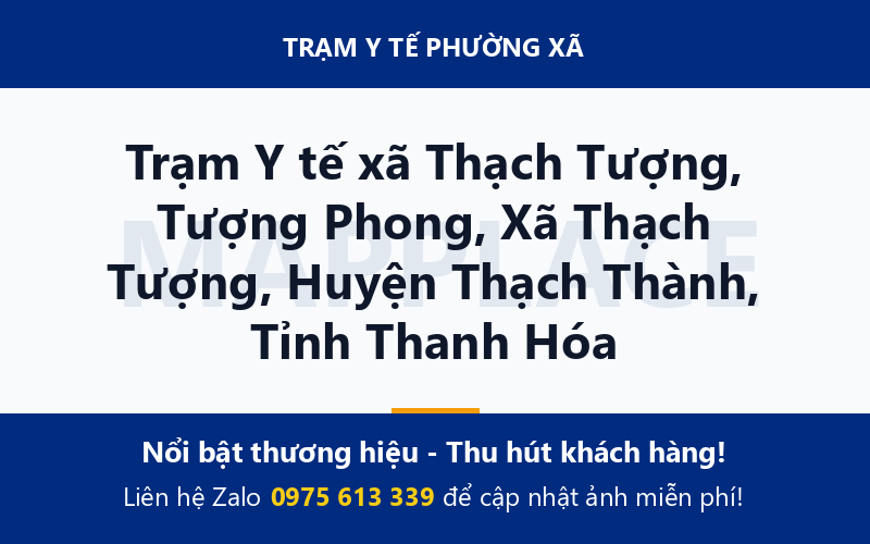 Trạm Y tế xã Thạch Tượng, Tượng Phong, Xã Thạch Tượng, Huyện Thạch Thành, Tỉnh Thanh Hóa