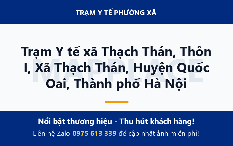 Trạm Y tế xã Thạch Thán, Thôn I, Xã Thạch Thán, Huyện Quốc Oai, Thành phố Hà Nội