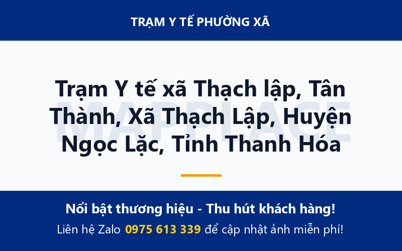 Trạm Y tế xã Thạch lập, Tân Thành, Xã Thạch Lập, Huyện Ngọc Lặc, Tỉnh Thanh Hóa