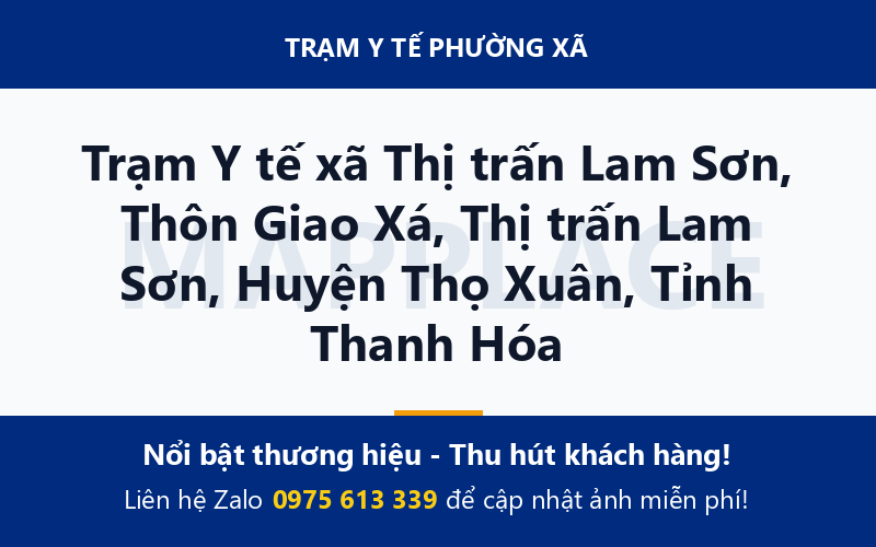 Trạm Y tế xã Thị trấn Lam Sơn, Thôn Giao Xá, Thị trấn Lam Sơn, Huyện Thọ Xuân, Tỉnh Thanh Hóa