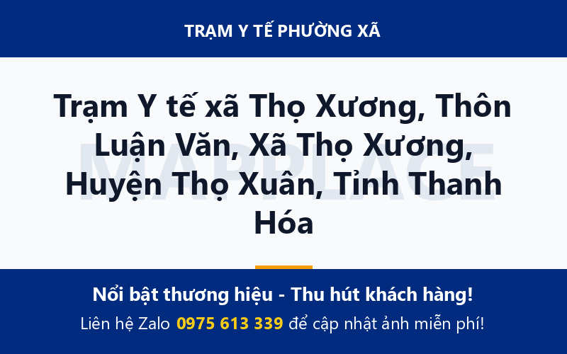 Trạm Y tế xã Thọ Xương, Thôn Luận Văn, Xã Thọ Xương, Huyện Thọ Xuân, Tỉnh Thanh Hóa