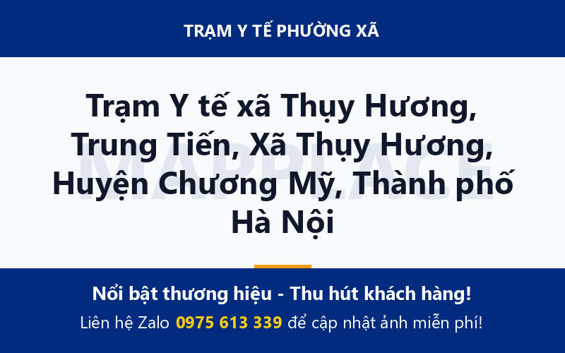 Trạm Y tế xã Thụy Hương, Trung Tiến, Xã Thụy Hương, Huyện Chương Mỹ, Thành phố Hà Nội