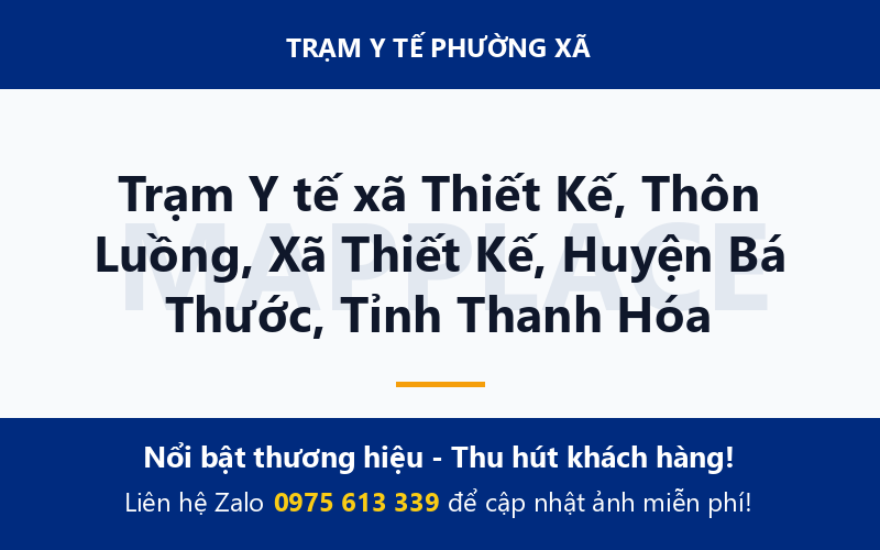 Trạm Y tế xã Thiết Kế, Thôn Luồng, Xã Thiết Kế, Huyện Bá Thước, Tỉnh Thanh Hóa