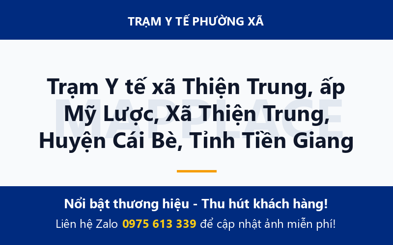 Trạm Y tế xã Thiện Trung, ấp Mỹ Lược, Xã Thiện Trung, Huyện Cái Bè, Tỉnh Tiền Giang