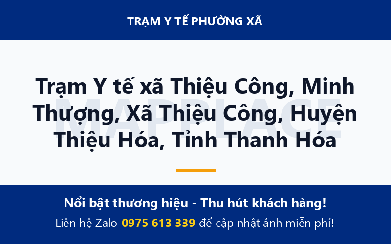 Trạm Y tế xã Thiệu Công, Minh Thượng, Xã Thiệu Công, Huyện Thiệu Hóa, Tỉnh Thanh Hóa