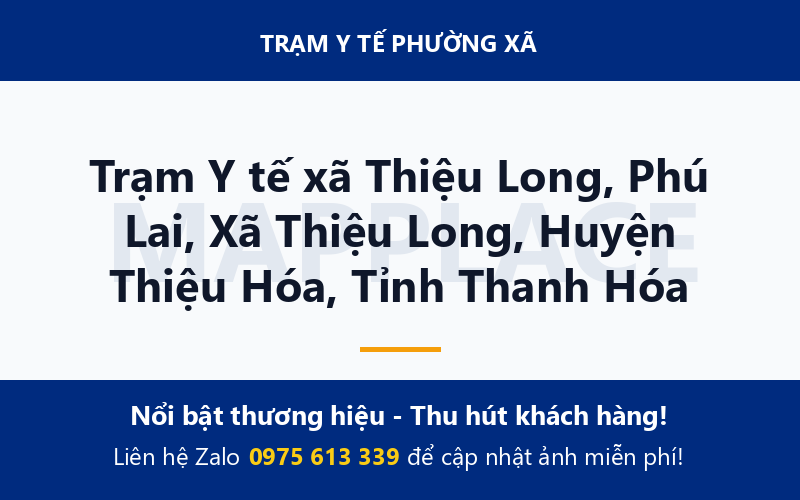 Trạm Y tế xã Thiệu Long, Phú Lai, Xã Thiệu Long, Huyện Thiệu Hóa, Tỉnh Thanh Hóa