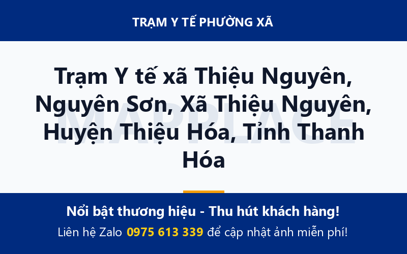 Trạm Y tế xã Thiệu Nguyên, Nguyên Sơn, Xã Thiệu Nguyên, Huyện Thiệu Hóa, Tỉnh Thanh Hóa