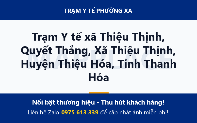 Trạm Y tế xã Thiệu Thịnh, Quyết Thắng, Xã Thiệu Thịnh, Huyện Thiệu Hóa, Tỉnh Thanh Hóa