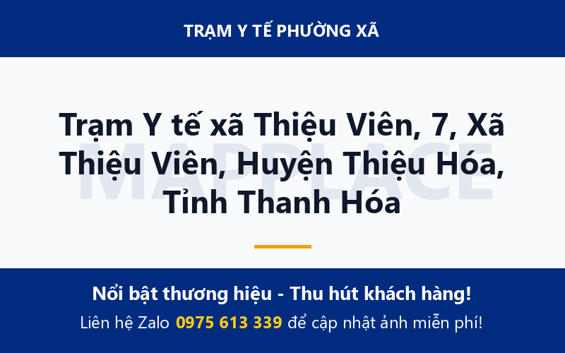 Trạm Y tế xã Thiệu Viên, 7, Xã Thiệu Viên, Huyện Thiệu Hóa, Tỉnh Thanh Hóa
