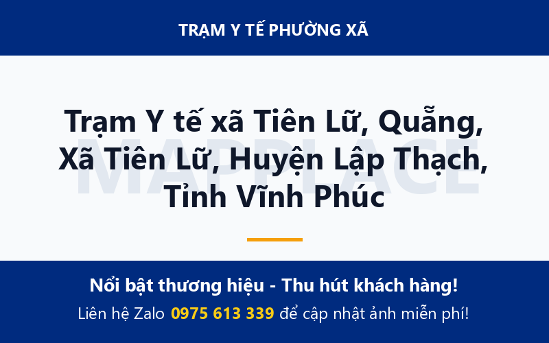Trạm Y tế xã Tiên Lữ, Quẵng, Xã Tiên Lữ, Huyện Lập Thạch, Tỉnh Vĩnh Phúc
