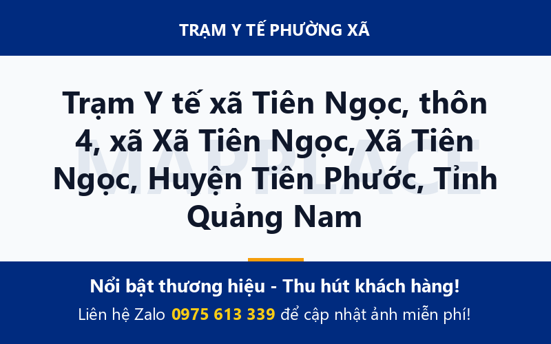 Trạm Y tế xã Tiên Ngọc, thôn 4, xã Xã Tiên Ngọc, Xã Tiên Ngọc, Huyện Tiên Phước, Tỉnh Quảng Nam