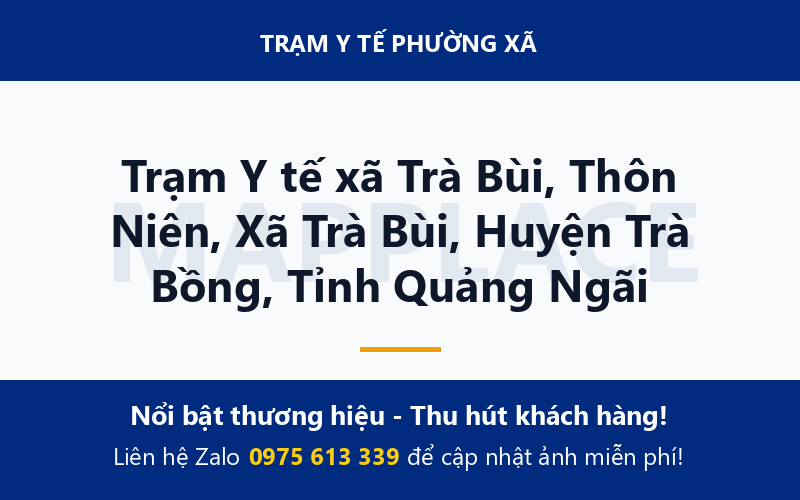 Trạm Y tế xã Trà Bùi, Thôn Niên, Xã Trà Bùi, Huyện Trà Bồng, Tỉnh Quảng Ngãi