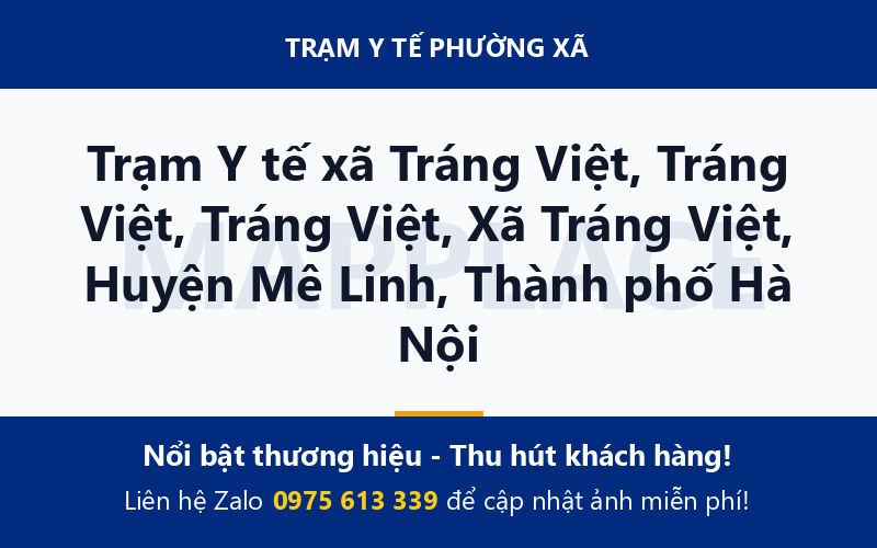 Trạm Y tế xã Tráng Việt, Tráng Việt, Tráng Việt, Xã Tráng Việt, Huyện Mê Linh, Thành phố Hà Nội