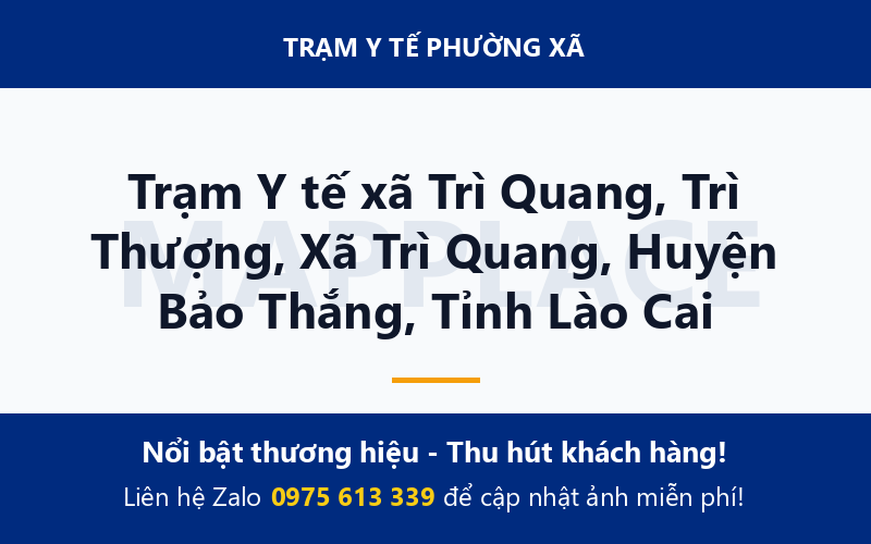 Trạm Y tế xã Trì Quang, Trì Thượng, Xã Trì Quang, Huyện Bảo Thắng, Tỉnh Lào Cai