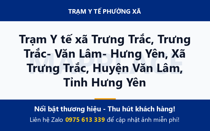 Trạm Y tế xã Trưng Trắc, Trưng Trắc- Văn Lâm- Hưng Yên, Xã Trưng Trắc, Huyện Văn Lâm, Tỉnh Hưng Yên