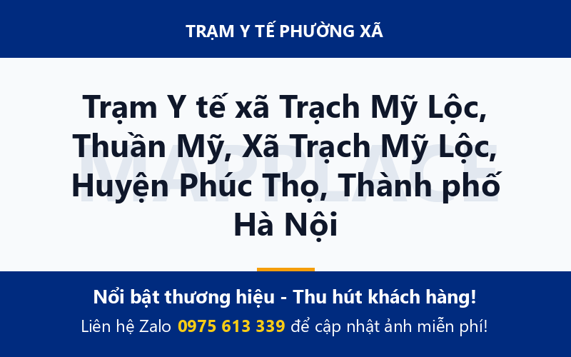 Trạm Y tế xã Trạch Mỹ Lộc, Thuần Mỹ, Xã Trạch Mỹ Lộc, Huyện Phúc Thọ, Thành phố Hà Nội