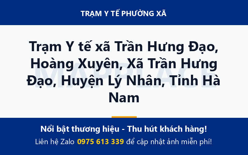 Trạm Y tế xã Trần Hưng Đạo, Hoàng Xuyên, Xã Trần Hưng Đạo, Huyện Lý Nhân, Tỉnh Hà Nam