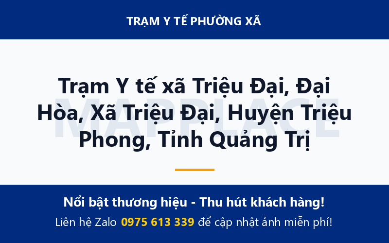 Trạm Y tế xã Triệu Đại, Đại Hòa, Xã Triệu Đại, Huyện Triệu Phong, Tỉnh Quảng Trị