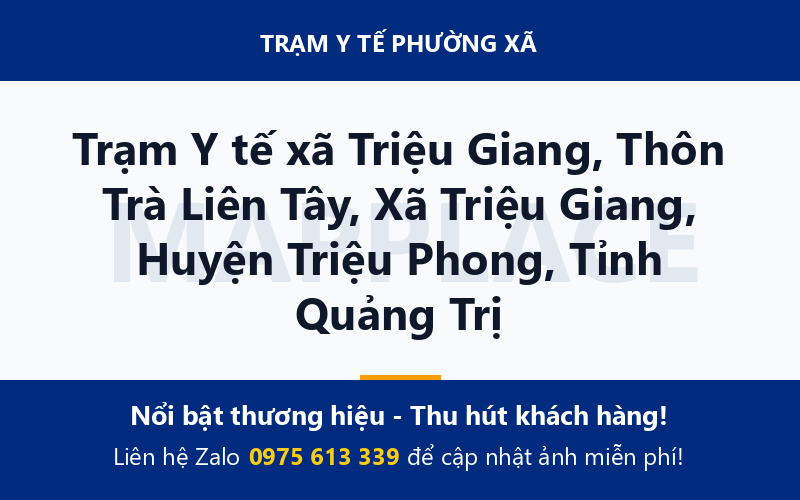 Trạm Y tế xã Triệu Giang, Thôn Trà Liên Tây, Xã Triệu Giang, Huyện Triệu Phong, Tỉnh Quảng Trị