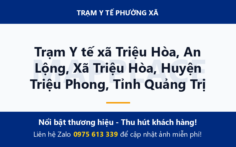 Trạm Y tế xã Triệu Hòa, An Lộng, Xã Triệu Hòa, Huyện Triệu Phong, Tỉnh Quảng Trị