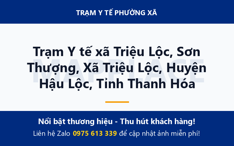 Trạm Y tế xã Triệu Lộc, Sơn Thượng, Xã Triệu Lộc, Huyện Hậu Lộc, Tỉnh Thanh Hóa