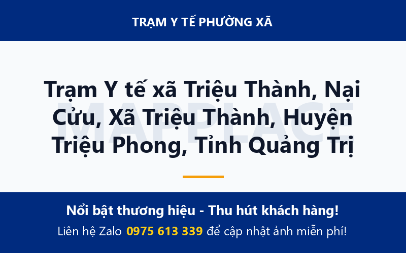 Trạm Y tế xã Triệu Thành, Nại Cửu, Xã Triệu Thành, Huyện Triệu Phong, Tỉnh Quảng Trị