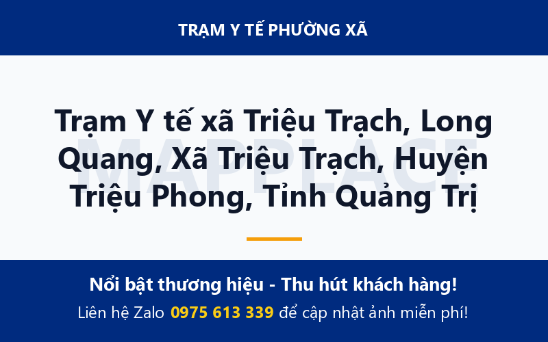 Trạm Y tế xã Triệu Trạch, Long Quang, Xã Triệu Trạch, Huyện Triệu Phong, Tỉnh Quảng Trị