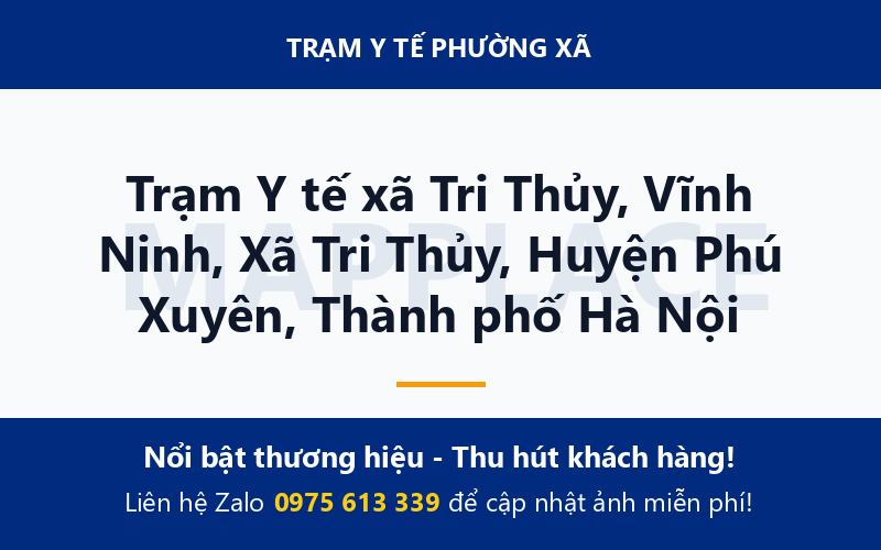 Trạm Y tế xã Tri Thủy, Vĩnh Ninh, Xã Tri Thủy, Huyện Phú Xuyên, Thành phố Hà Nội