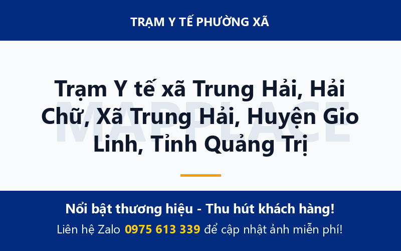 Trạm Y tế xã Trung Hải, Hải Chữ, Xã Trung Hải, Huyện Gio Linh, Tỉnh Quảng Trị
