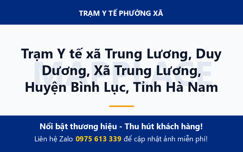 Trạm Y tế xã Trung Lương, Duy Dương, Xã Trung Lương, Huyện Bình Lục, Tỉnh Hà Nam
