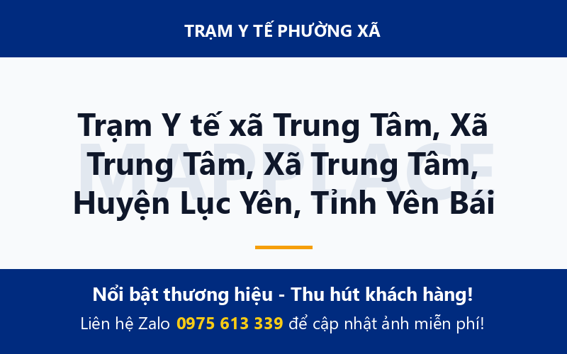 Trạm Y tế xã Trung Tâm, Xã Trung Tâm, Xã Trung Tâm, Huyện Lục Yên, Tỉnh Yên Bái