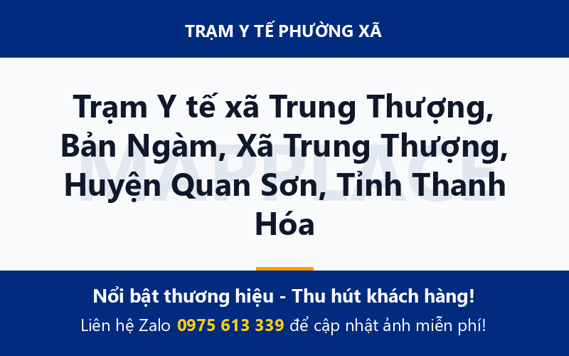 Trạm Y tế xã Trung Thượng, Bản Ngàm, Xã Trung Thượng, Huyện Quan Sơn, Tỉnh Thanh Hóa