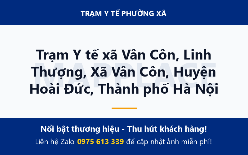 Trạm Y tế xã Vân Côn, Linh Thượng, Xã Vân Côn, Huyện Hoài Đức, Thành phố Hà Nội