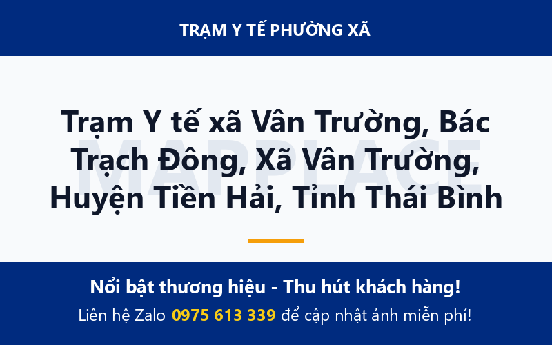 Trạm Y tế xã Vân Trường, Bác Trạch Đông, Xã Vân Trường, Huyện Tiền Hải, Tỉnh Thái Bình