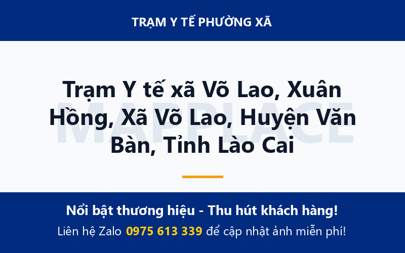 Trạm Y tế xã Võ Lao, Xuân Hồng, Xã Võ Lao, Huyện Văn Bàn, Tỉnh Lào Cai