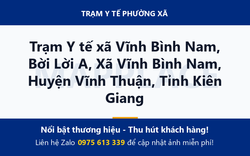 Trạm Y tế xã Vĩnh Bình Nam, Bời Lời A, Xã Vĩnh Bình Nam, Huyện Vĩnh Thuận, Tỉnh Kiên Giang