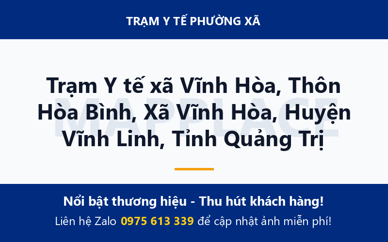 Trạm Y tế xã Vĩnh Hòa, Thôn Hòa Bình, Xã Vĩnh Hòa, Huyện Vĩnh Linh, Tỉnh Quảng Trị