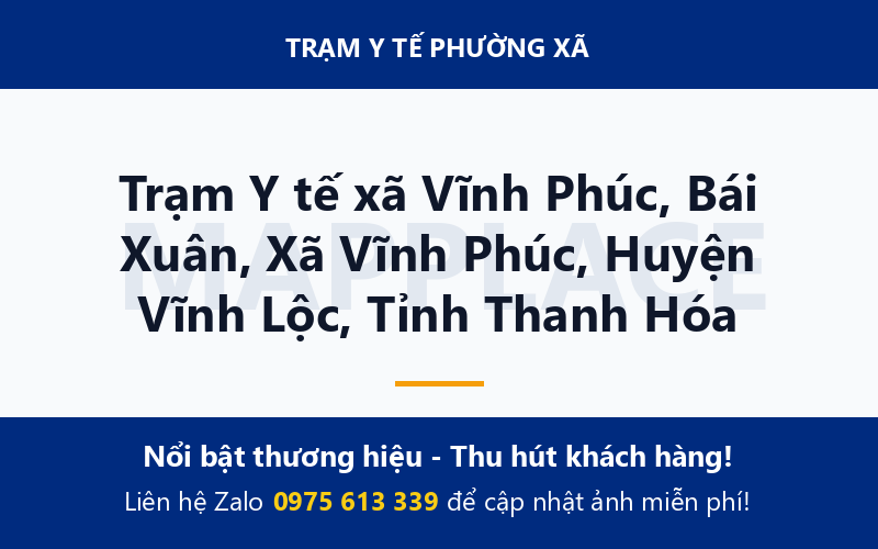 Trạm Y tế xã Vĩnh Phúc, Bái Xuân, Xã Vĩnh Phúc, Huyện Vĩnh Lộc, Tỉnh Thanh Hóa