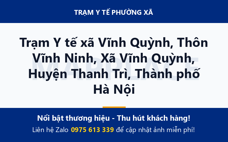 Trạm Y tế xã Vĩnh Quỳnh, Thôn Vĩnh Ninh, Xã Vĩnh Quỳnh, Huyện Thanh Trì, Thành phố Hà Nội