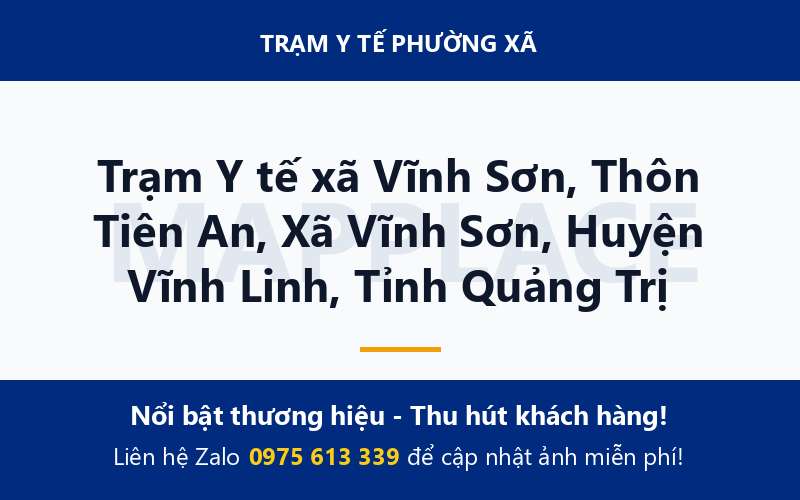 Trạm Y tế xã Vĩnh Sơn, Thôn Tiên An, Xã Vĩnh Sơn, Huyện Vĩnh Linh, Tỉnh Quảng Trị