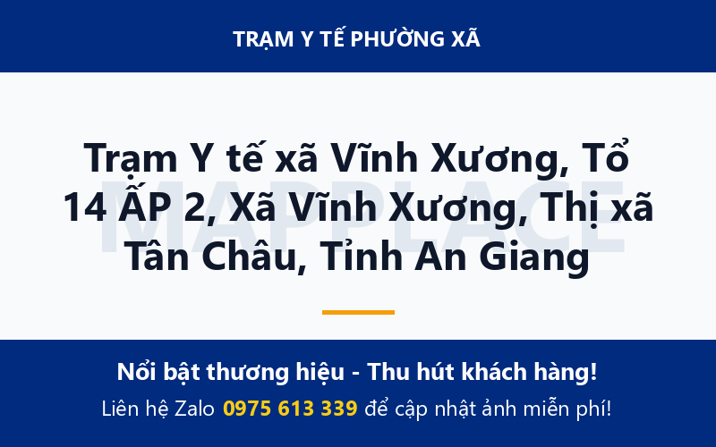 Trạm Y tế xã Vĩnh Xương, Tổ 14 ẤP 2, Xã Vĩnh Xương, Thị xã Tân Châu, Tỉnh An Giang