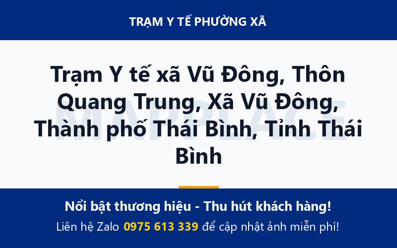 Trạm Y tế xã Vũ Đông, Thôn Quang Trung, Xã Vũ Đông, Thành phố Thái Bình, Tỉnh Thái Bình