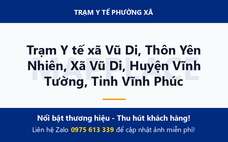 Trạm Y tế xã Vũ Di, Thôn Yên Nhiên, Xã Vũ Di, Huyện Vĩnh Tường, Tỉnh Vĩnh Phúc