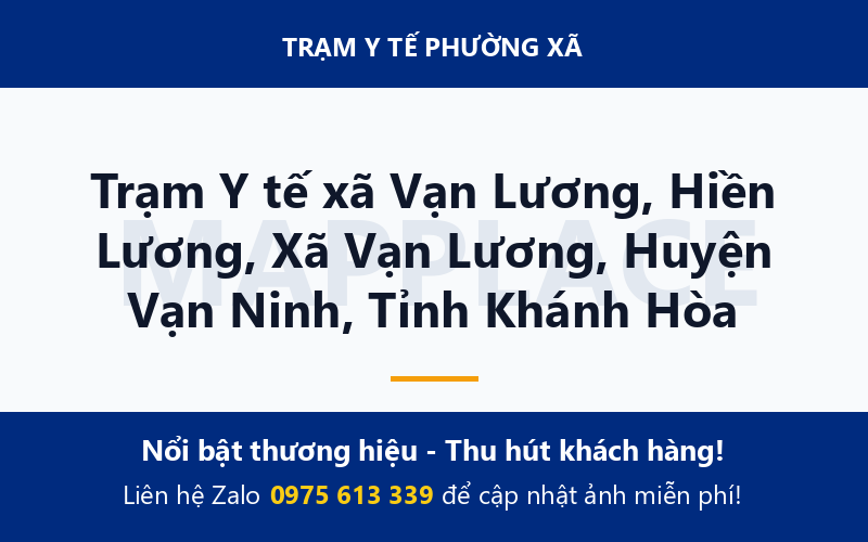 Trạm Y tế xã Vạn Lương, Hiền Lương, Xã Vạn Lương, Huyện Vạn Ninh, Tỉnh Khánh Hòa
