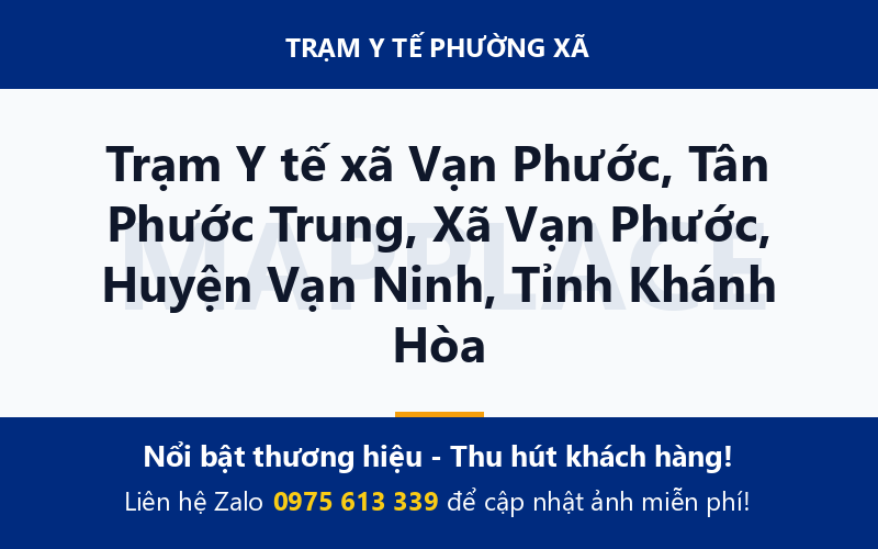 Trạm Y tế xã Vạn Phước, Tân Phước Trung, Xã Vạn Phước, Huyện Vạn Ninh, Tỉnh Khánh Hòa