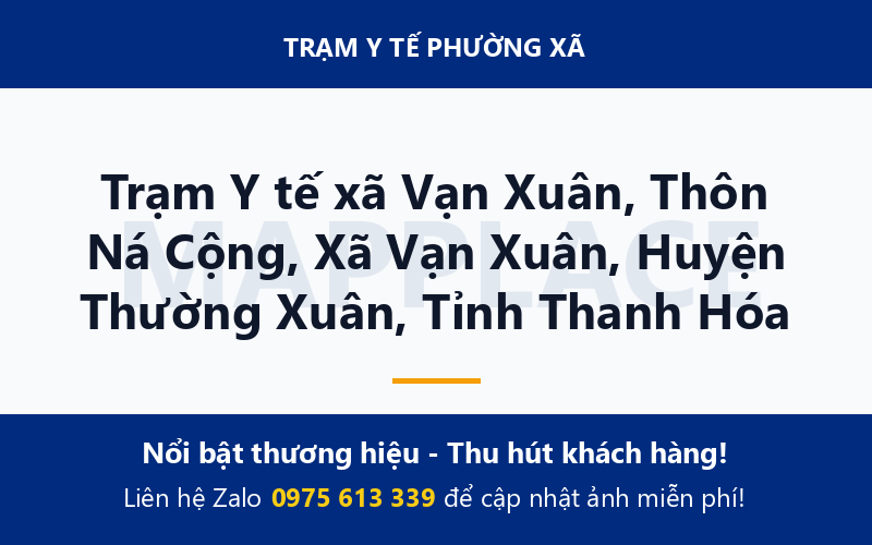 Trạm Y tế xã Vạn Xuân, Thôn Ná Cộng, Xã Vạn Xuân, Huyện Thường Xuân, Tỉnh Thanh Hóa